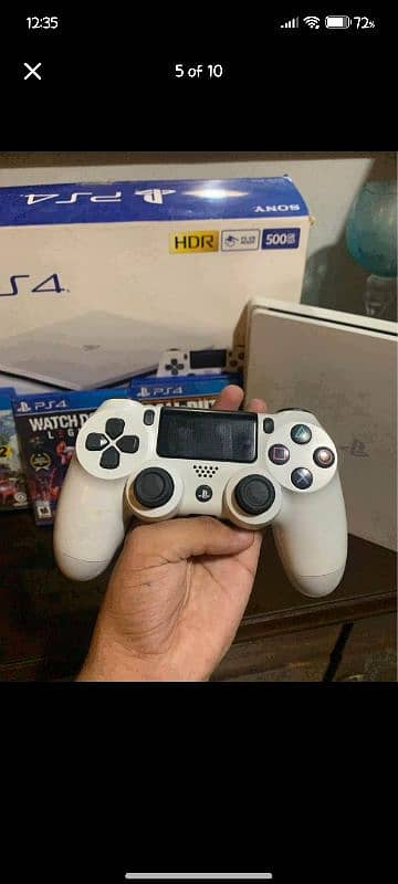 PS4 slim glacier white 3