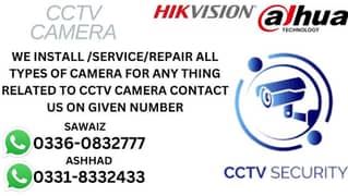 CCTV CAMERA INSTALLATION/SERVICE /REPAIR OF ALL TYPES