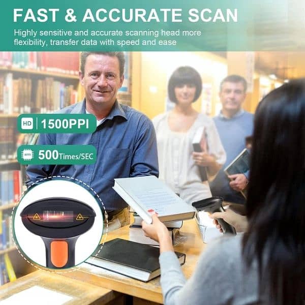 JRHC 1D USB Laser Barcode Handheld Scanner 3