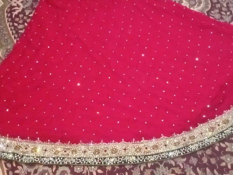 bridal dress deep red 4