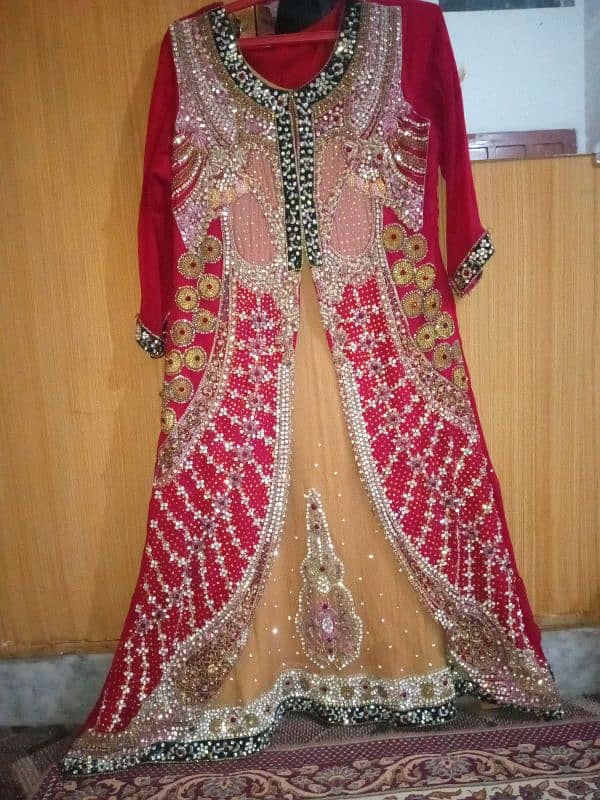 bridal dress deep red 8