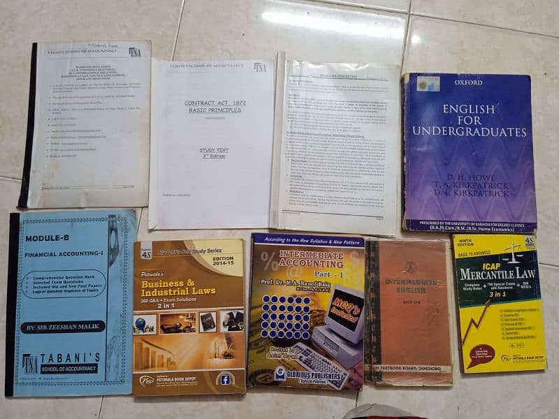 CA books and also best English course books and others 12