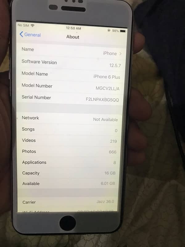 IPhone 6 Plus 16 gb All ok with permanent sim  bypass 3