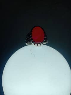 2 Aqeeq 1 Red Aqeeq made in silver other only stone