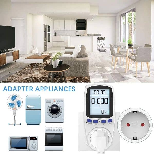 Digital Ampere switch Meter for home AC / DC Inverter - Power Mete 2