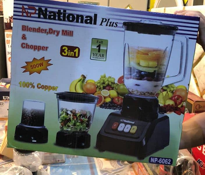 National Juicer Machine 3 in 1 0