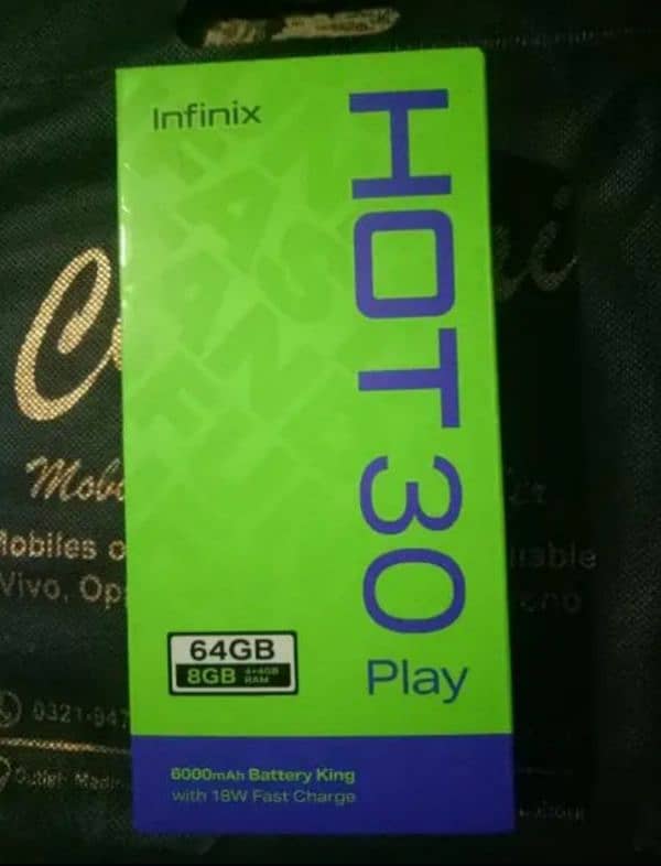 Infinix hot 30play 8ram 64gb memory contact num 03040424702 3