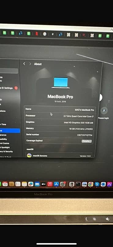 MacBook Pro 2016 i7 (500 GB) 1