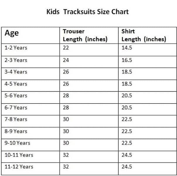 BOYS TRACKSUIT (SIZE CHART ALSO AVAILABLE) 3