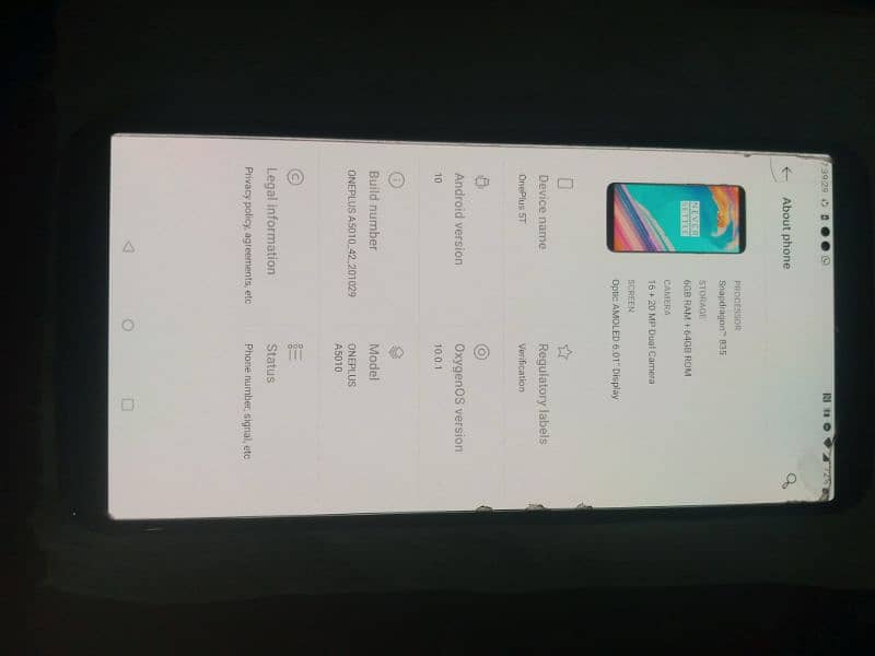 One Plus 5T 6/64GB. 10/10  PTA Approved  okay and Excellent 8