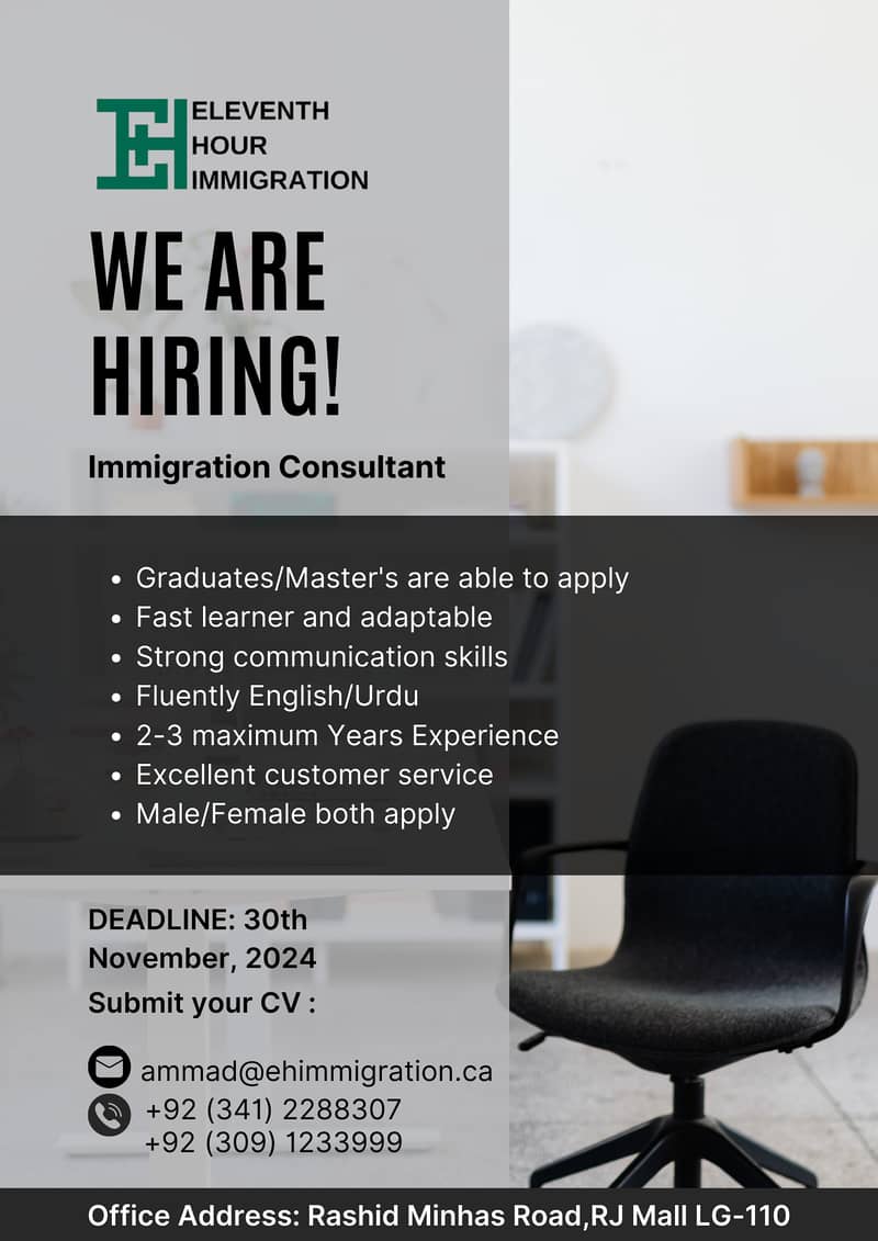 Immigration Consultant Sales and Marketing 0