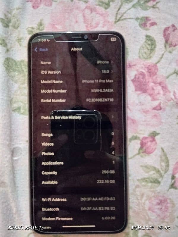 iPhone 11 pro max 256gb gold colour 6