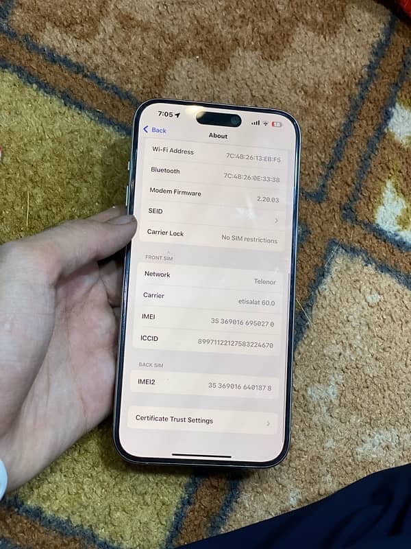 iphone 15 pro max 256 GB non pta 6