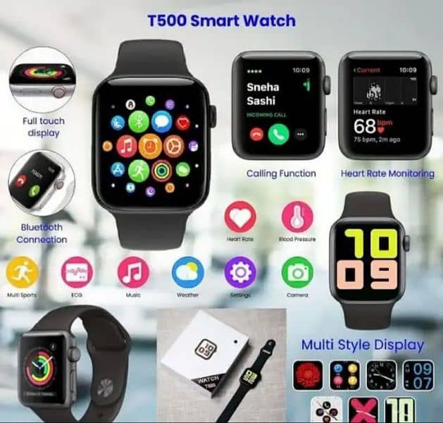 Fit pro smart watch t 500 0