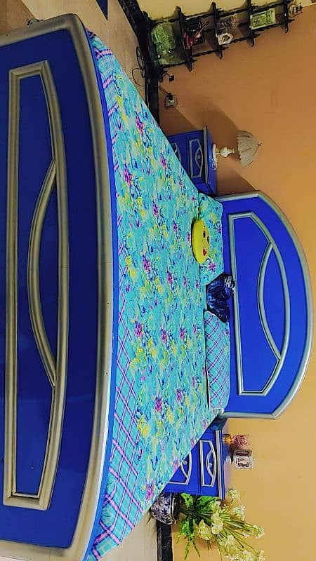 king size bed set with Deewan Dressing table and show case 5