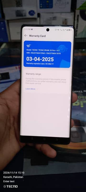 Tecno spark 20 pro+ 8gb + 8 gb extended 256gb 4