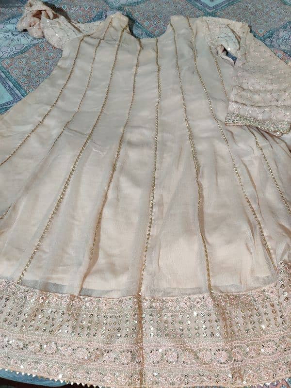 Brand New 3 Pc. Peach Colour Pure Chiffon 3