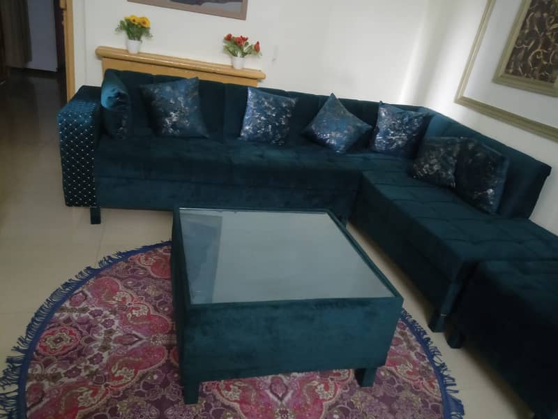 7 seater L type sofa set for sell condition 10/10 2