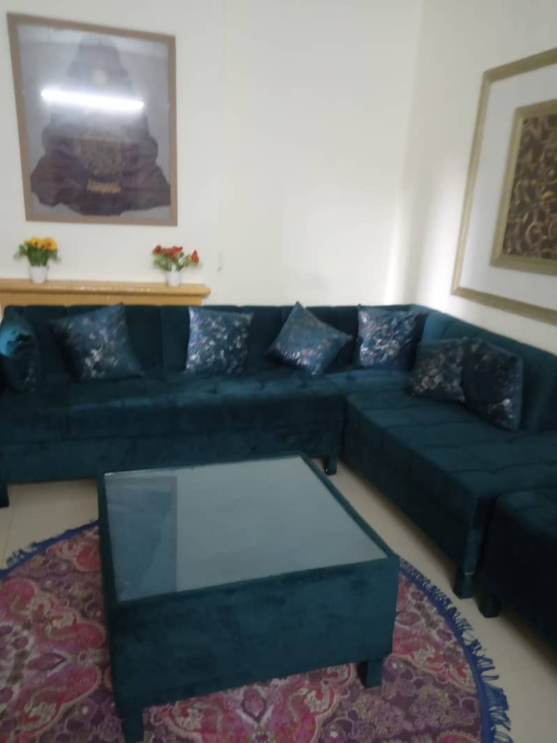 7 seater L type sofa set for sell condition 10/10 3