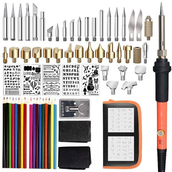 wood burning soldering iron kit 72 pieces 0