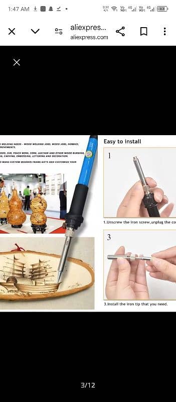 wood burning soldering iron kit 72 pieces 1