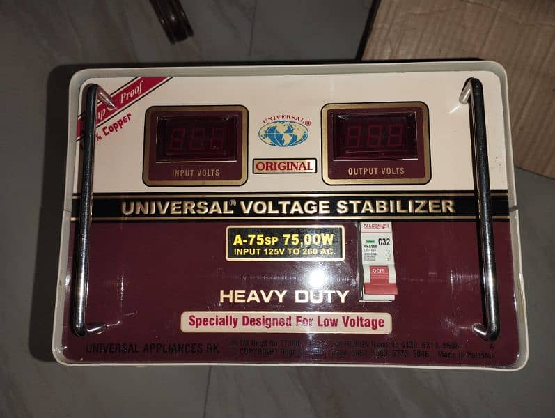 Automatic Voltage Stabilizer- voltage range 125v - 270v 1