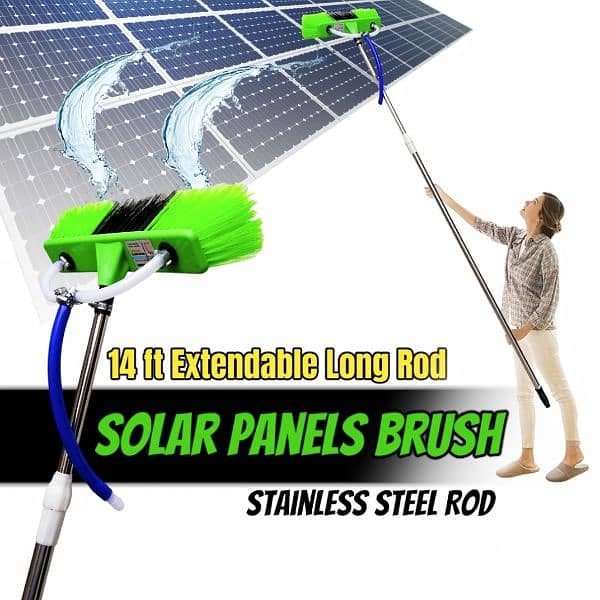 Solar Panel Cleaning Brush with Water System 2