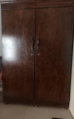 Wooden two door cupboard