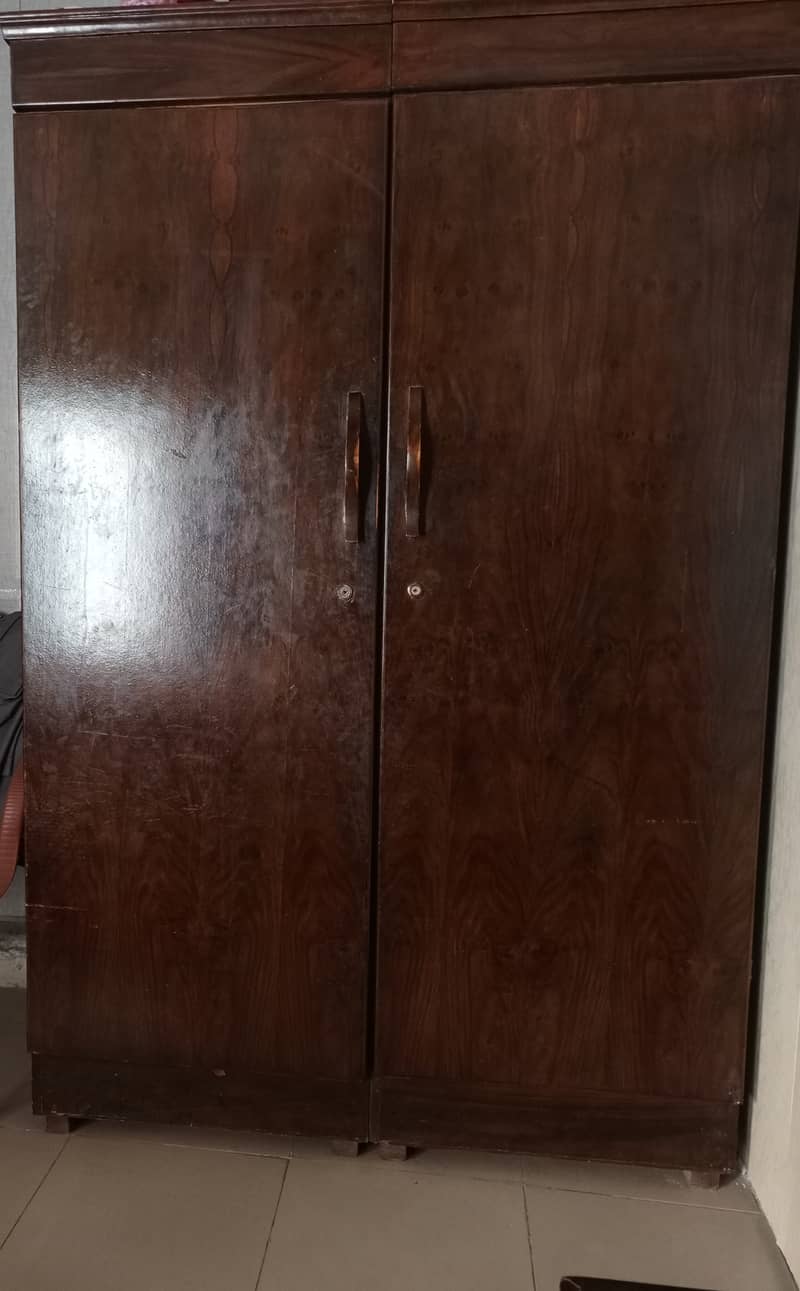 Wooden two door cupboard 0