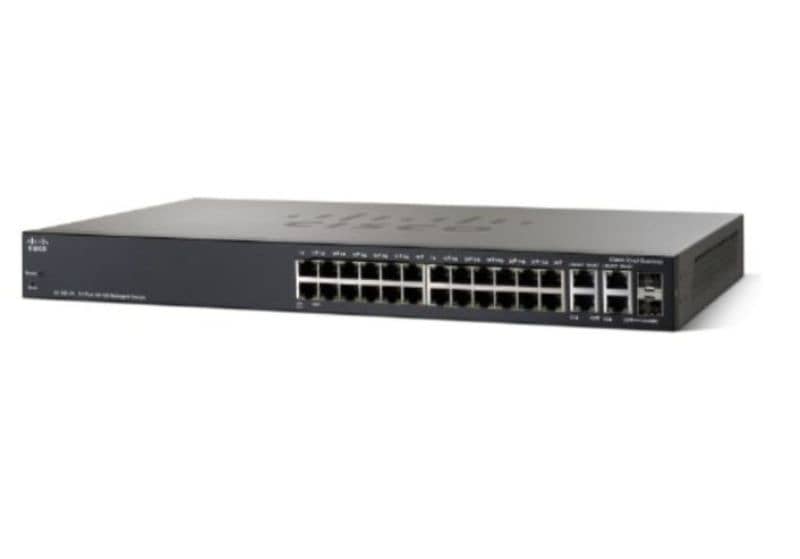 Cisco SF300-24 24-Port 10/100 Poe+Managed Switch 0