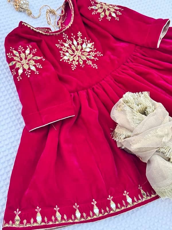 velvet frock for kids 2