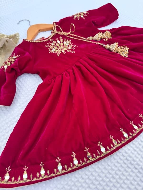 velvet frock for kids 4