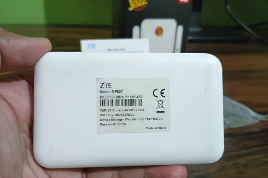 Jazz Super 4G, Portable Wifi (Mifi) Device/Router, Model MF937 2