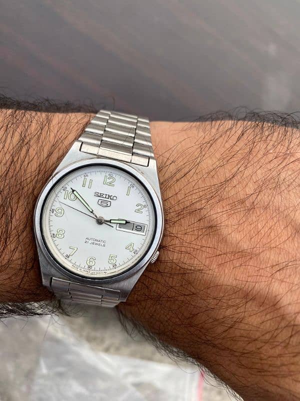 original Seiko5 automatic watch radium dial 1