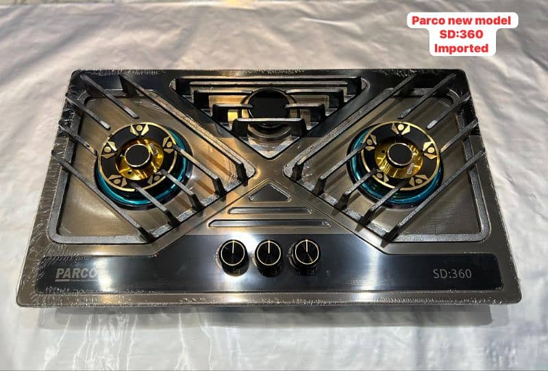 parco original imported Auto 3 burner hob heavy 2 years warranty 1