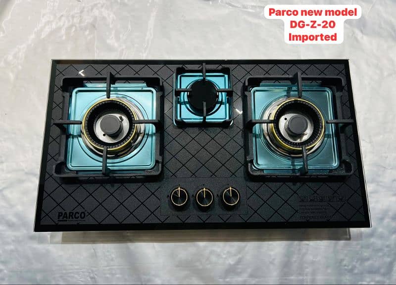 parco original imported Auto 3 burner hob heavy 2 years warranty 2