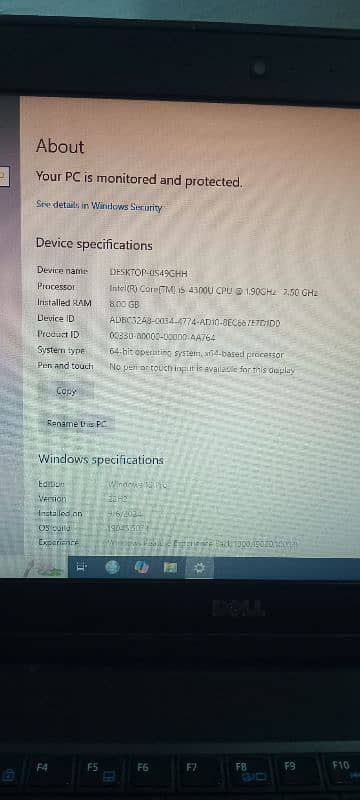 Dell Laptop For Sale, Window 10pro, 9