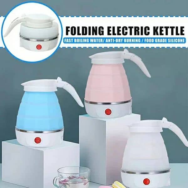 Fast Water Boiling 600 ml Portable Kettle Travel Collapsible Foldable 0