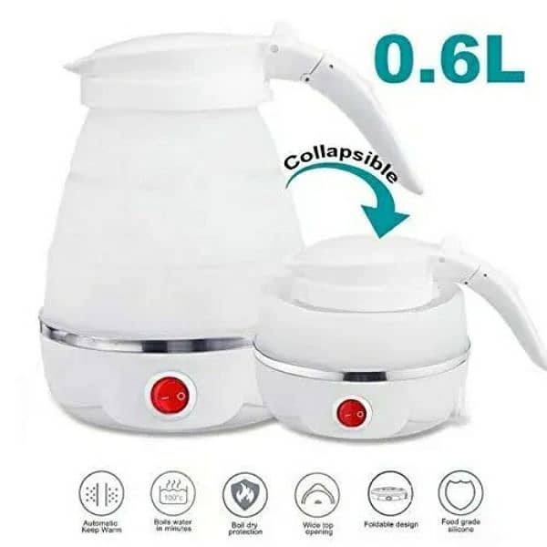 Fast Water Boiling 600 ml Portable Kettle Travel Collapsible Foldable 1