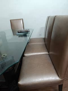 8 leather seats  dinning table with delivery