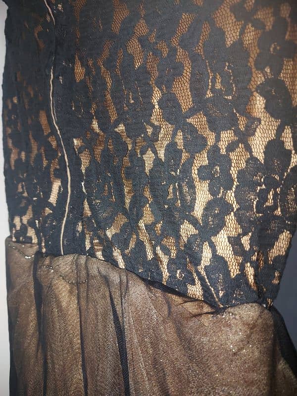 Maxi Dress Black+ Gold  Party Wear 4