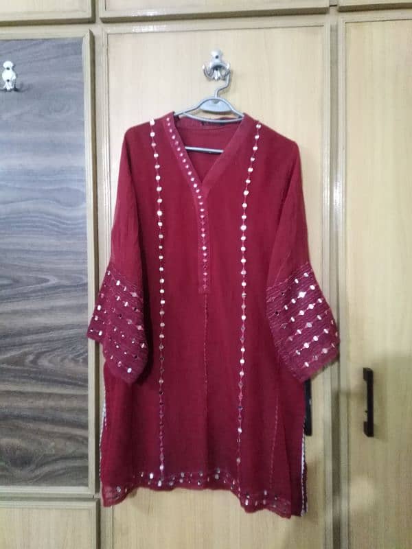 Maroon Red 2 Piece Ready to wear by Rangoon Clothing brand 7