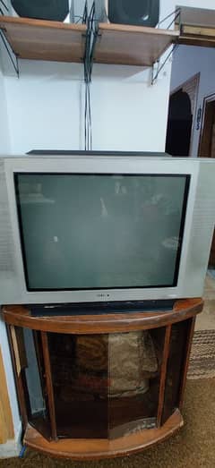 Sony flat screen 29 inch tv with tv trolley