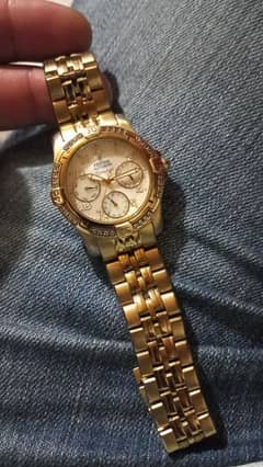 Festina Watch Gold Plated Multifunction Lush condition