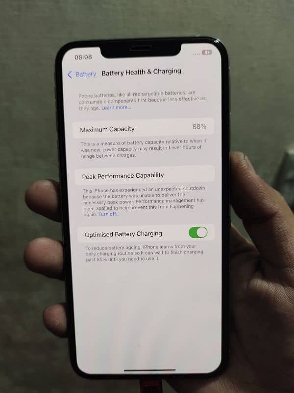 Xsmax 256 gb pta approved health 88 face id try again option  with box 7