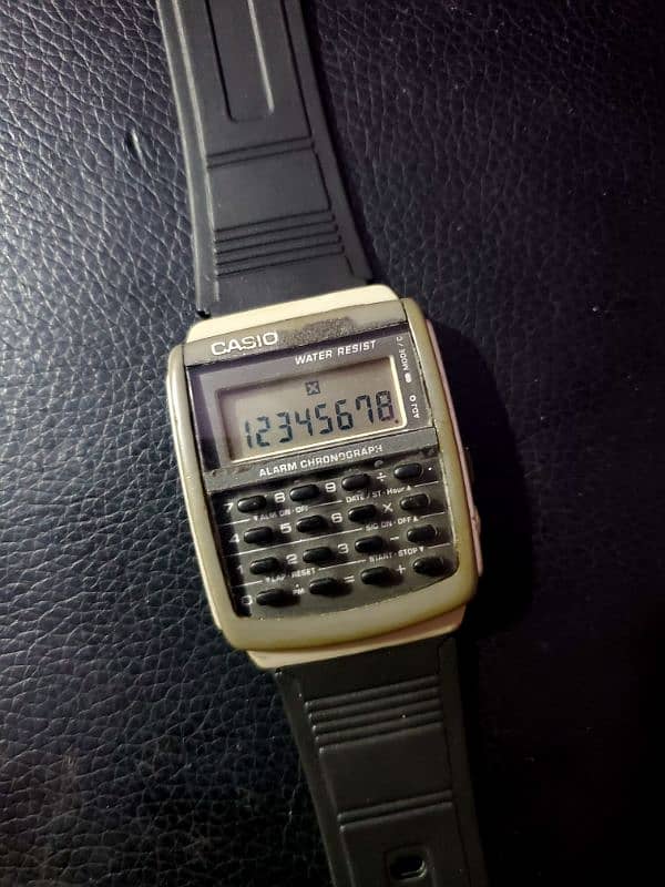 Vintage Casio Calculator CA-506 Alarm Chronograph Quartz Wrist Watch 3