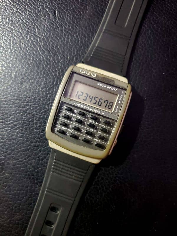 Vintage Casio Calculator CA-506 Alarm Chronograph Quartz Wrist Watch 4