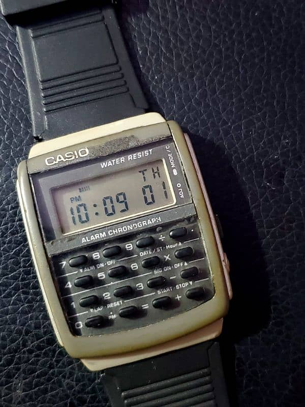 Vintage Casio Calculator CA-506 Alarm Chronograph Quartz Wrist Watch 5