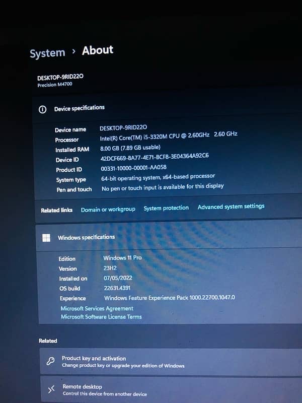 Dell Precession M4700|i5 3rd Gen|Nvidia Quadro K1000M|2GB Graphic Card 7