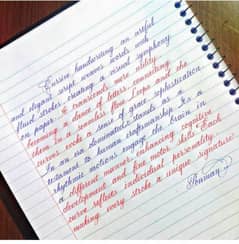 handwriting assignment work